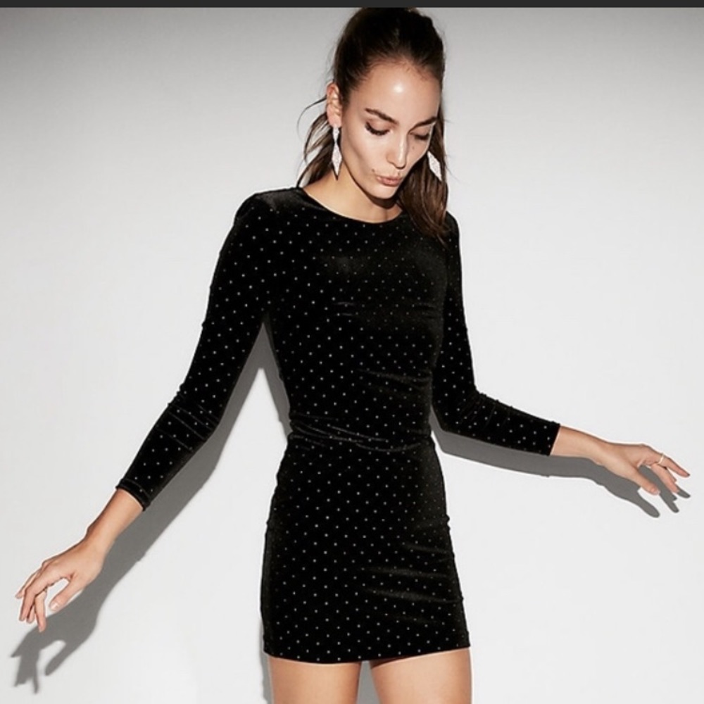 Express velvet dress
